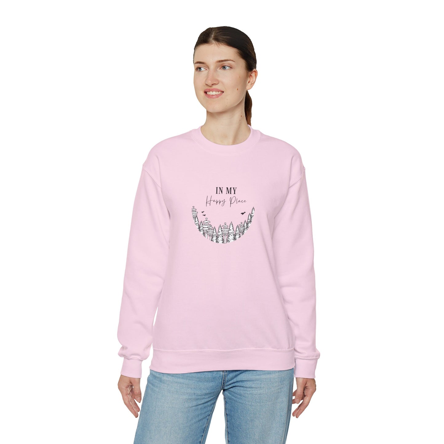 Fall In My Happy Place Sweater, Camping Sweater, Autumn Sweatshirt, Winter Sweater