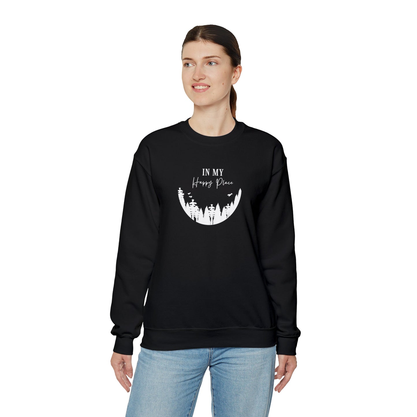 Fall In My Happy Place Sweater, Camping Sweater, Autumn Sweatshirt, Winter Sweater EUR