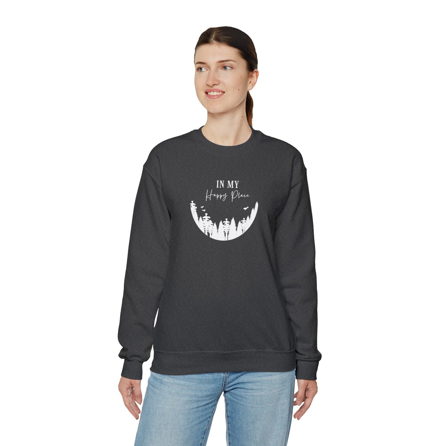 Fall In My Happy Place Sweater, Camping Sweater, Autumn Sweatshirt, Winter Sweater EUR
