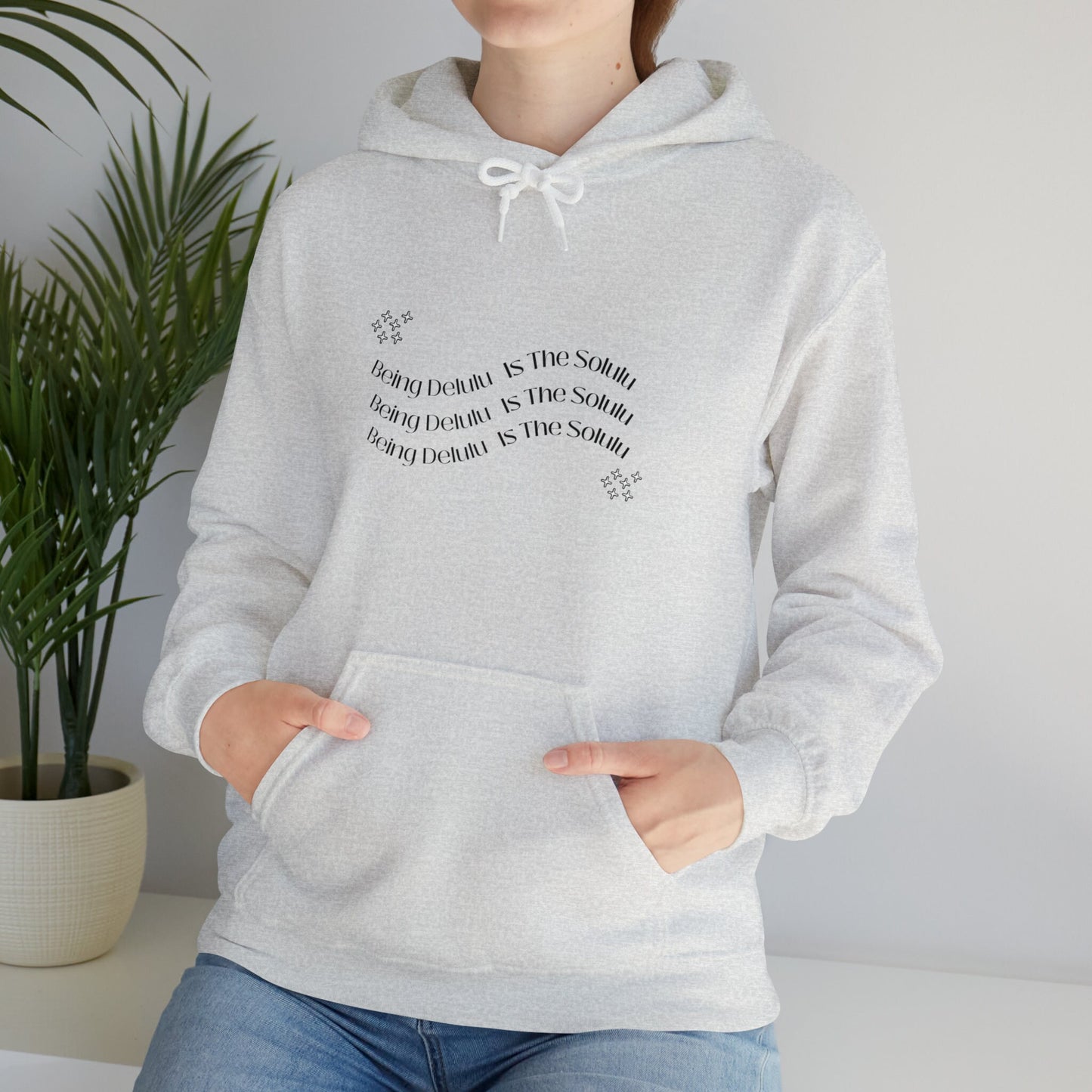 Being Delulu Is The Solulu, Funny Hooded Sweater, Slogan Hoodie, Unisex Hoodie