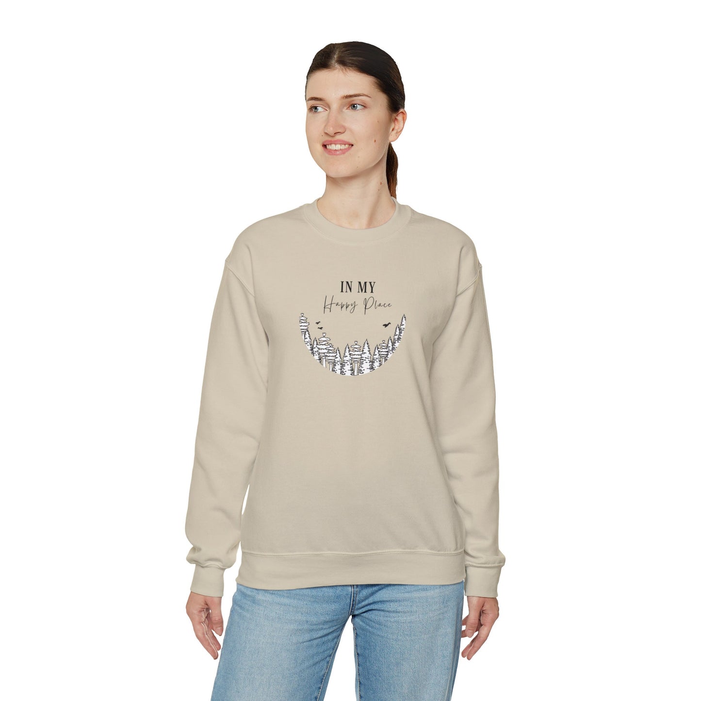 Fall In My Happy Place Sweater, Camping Sweater, Autumn Sweatshirt, Winter Sweater EUR