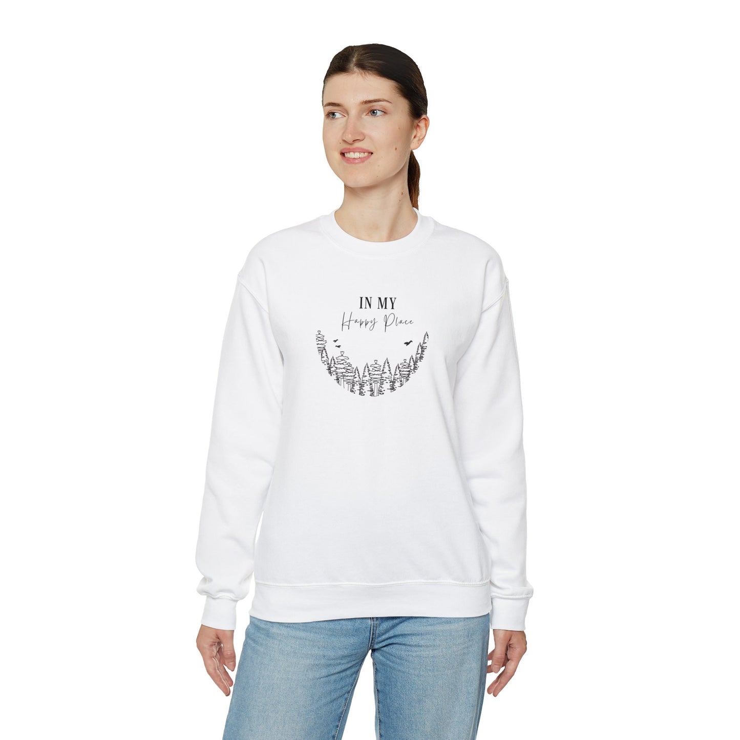 Fall In My Happy Place Sweater, Camping Sweater, Autumn Sweatshirt, Winter Sweater EUR
