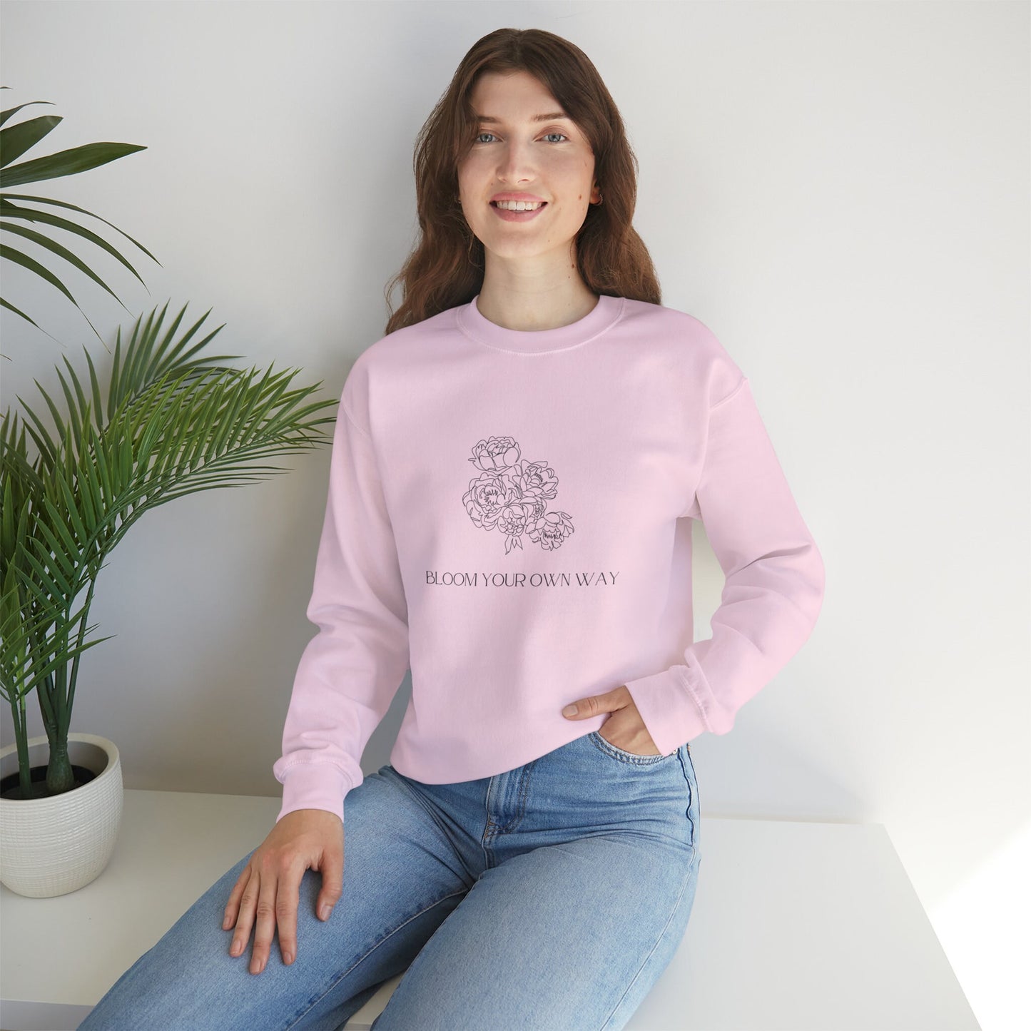 Floral Bloom Your Own Way Sweatshirt, Floral Crewneck Sweatshirt, Floral Jumper