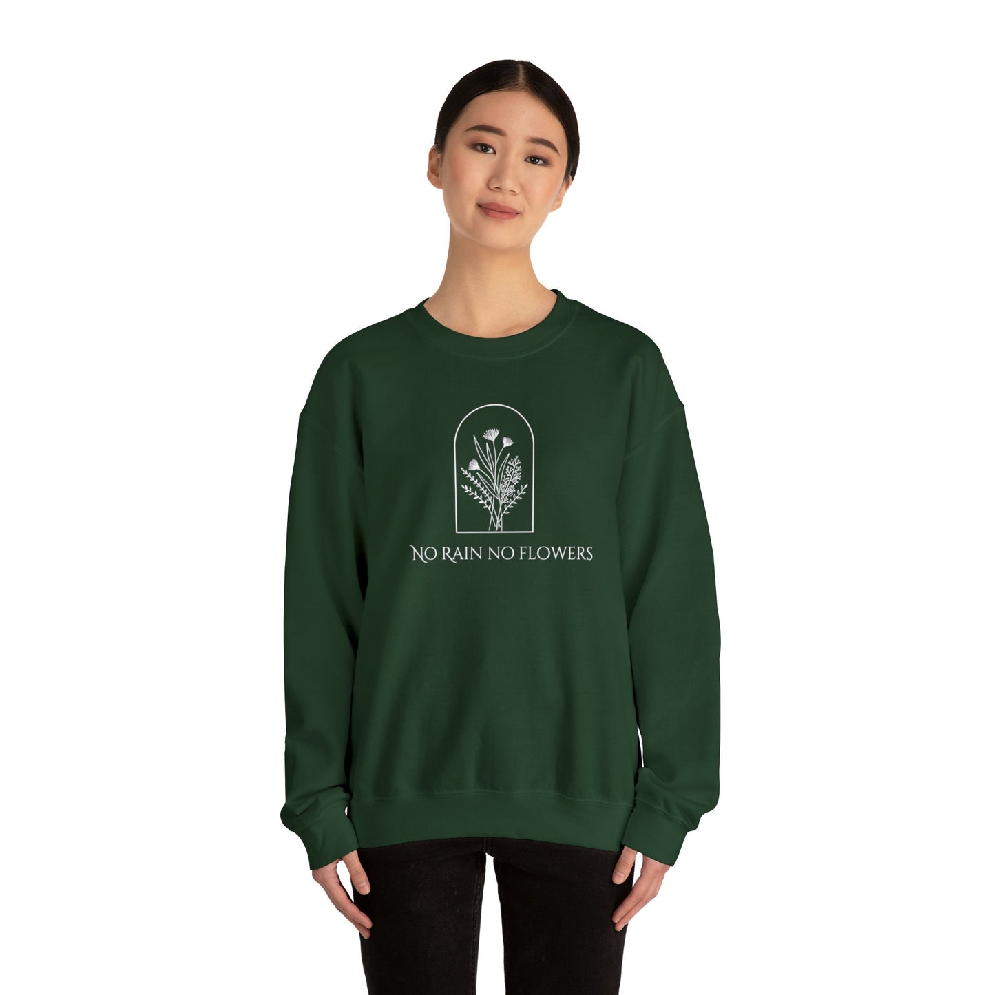 Wildflower No Rain No Flowers Sweatshirt, Floral Crewneck Sweatshirt, Floral Jumper