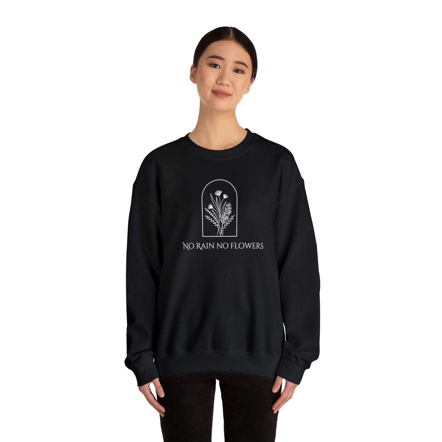 Wildflower No Rain No Flowers Sweatshirt, Floral Crewneck Sweatshirt, Floral Jumper