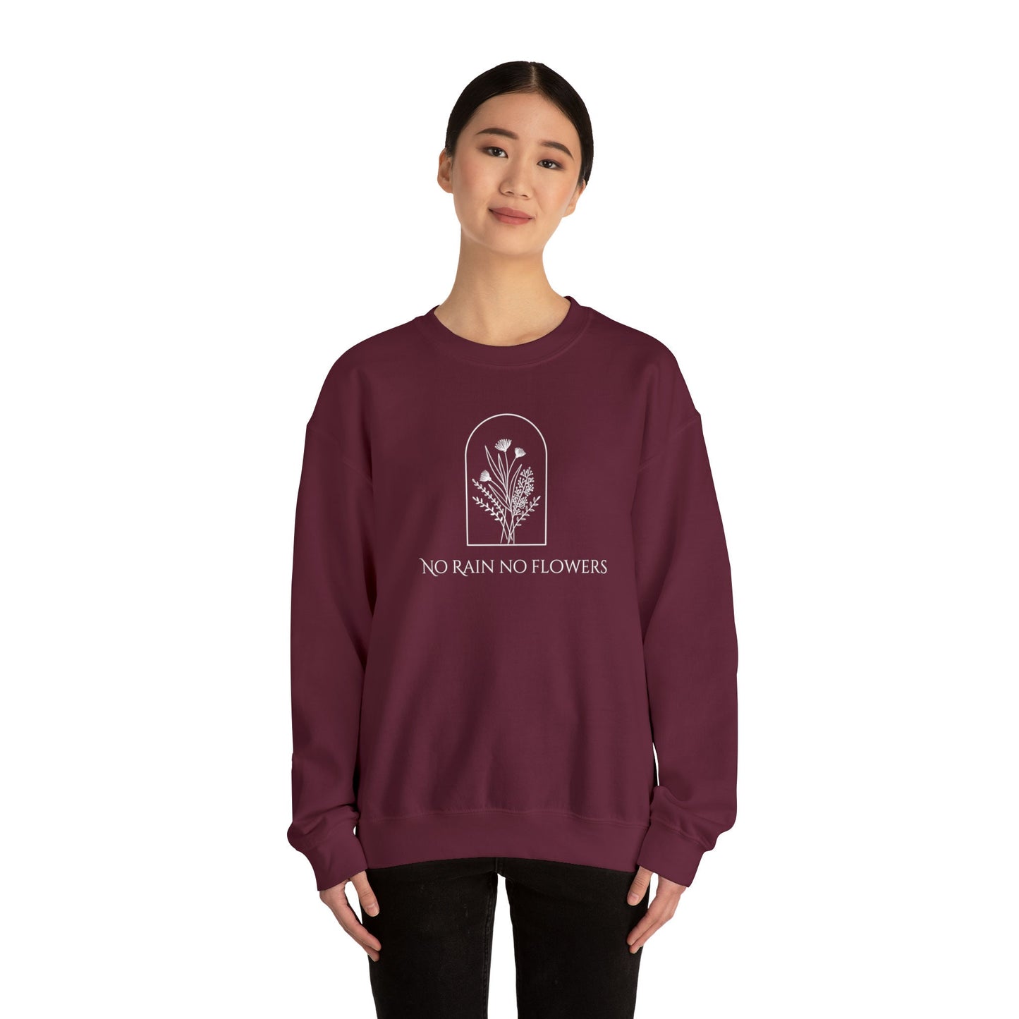 Wildflower No Rain No Flowers Sweatshirt, Floral Crewneck Sweatshirt, Floral Jumper