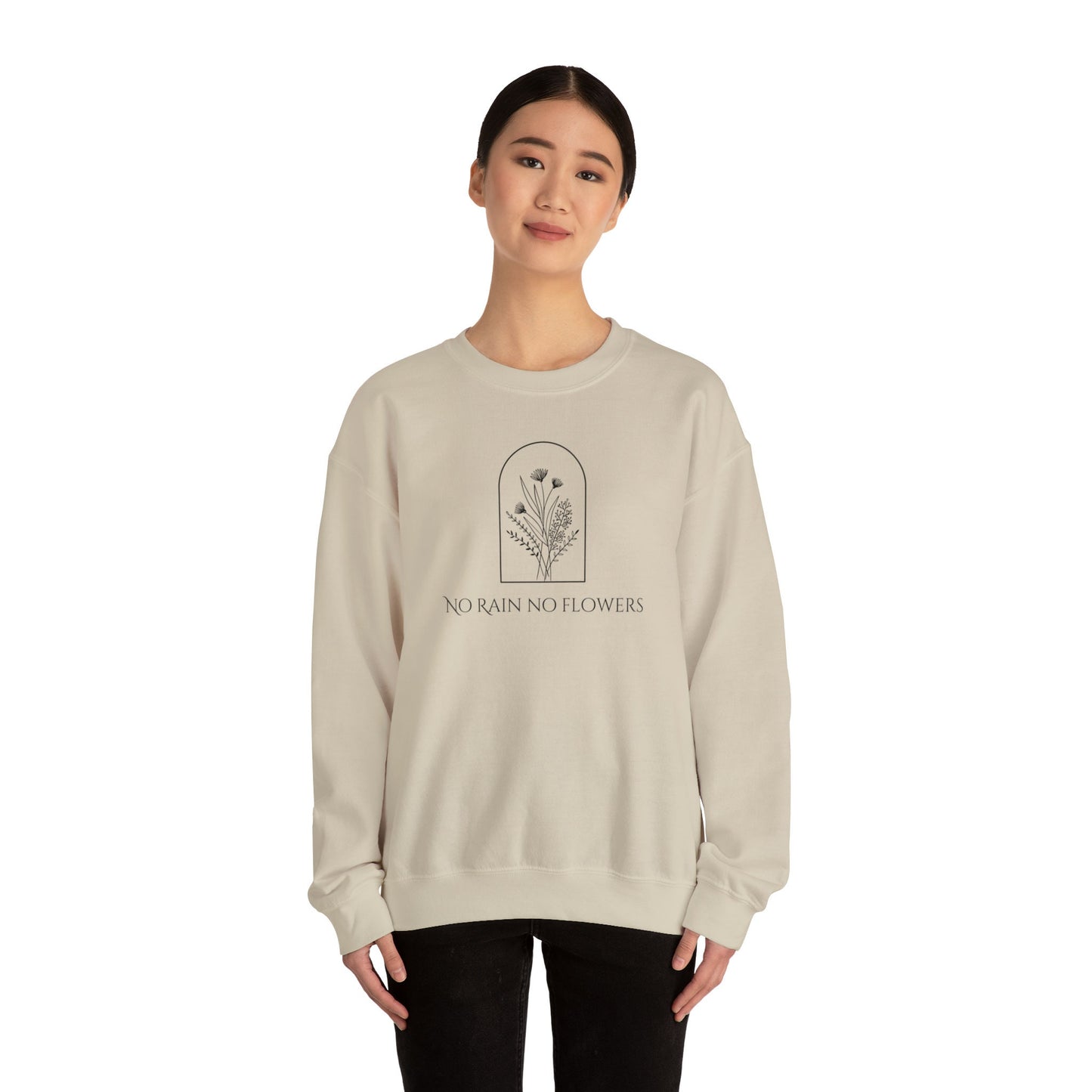 Wildflower No Rain No Flowers Sweatshirt, Floral Crewneck Sweatshirt, Floral Jumper