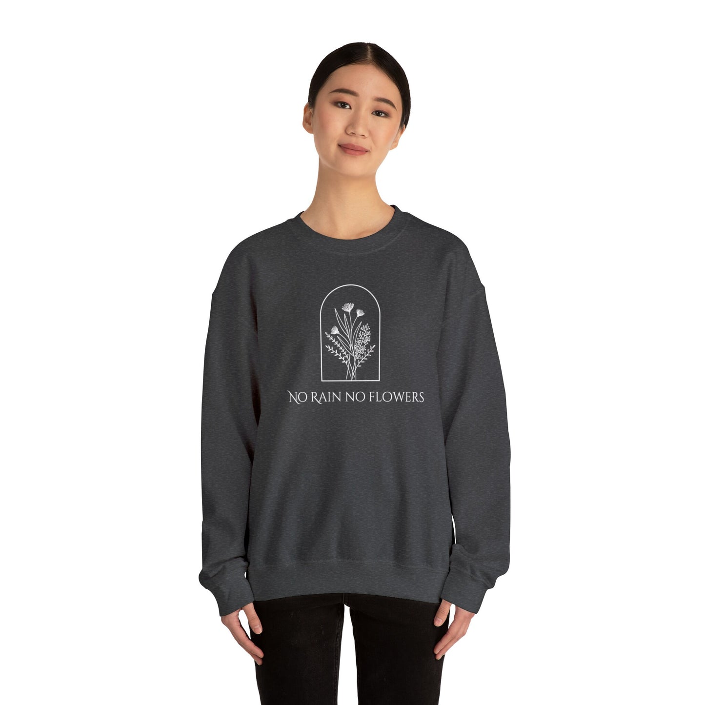 Wildflower No Rain No Flowers Sweatshirt, Floral Crewneck Sweatshirt, Floral Jumper EUR