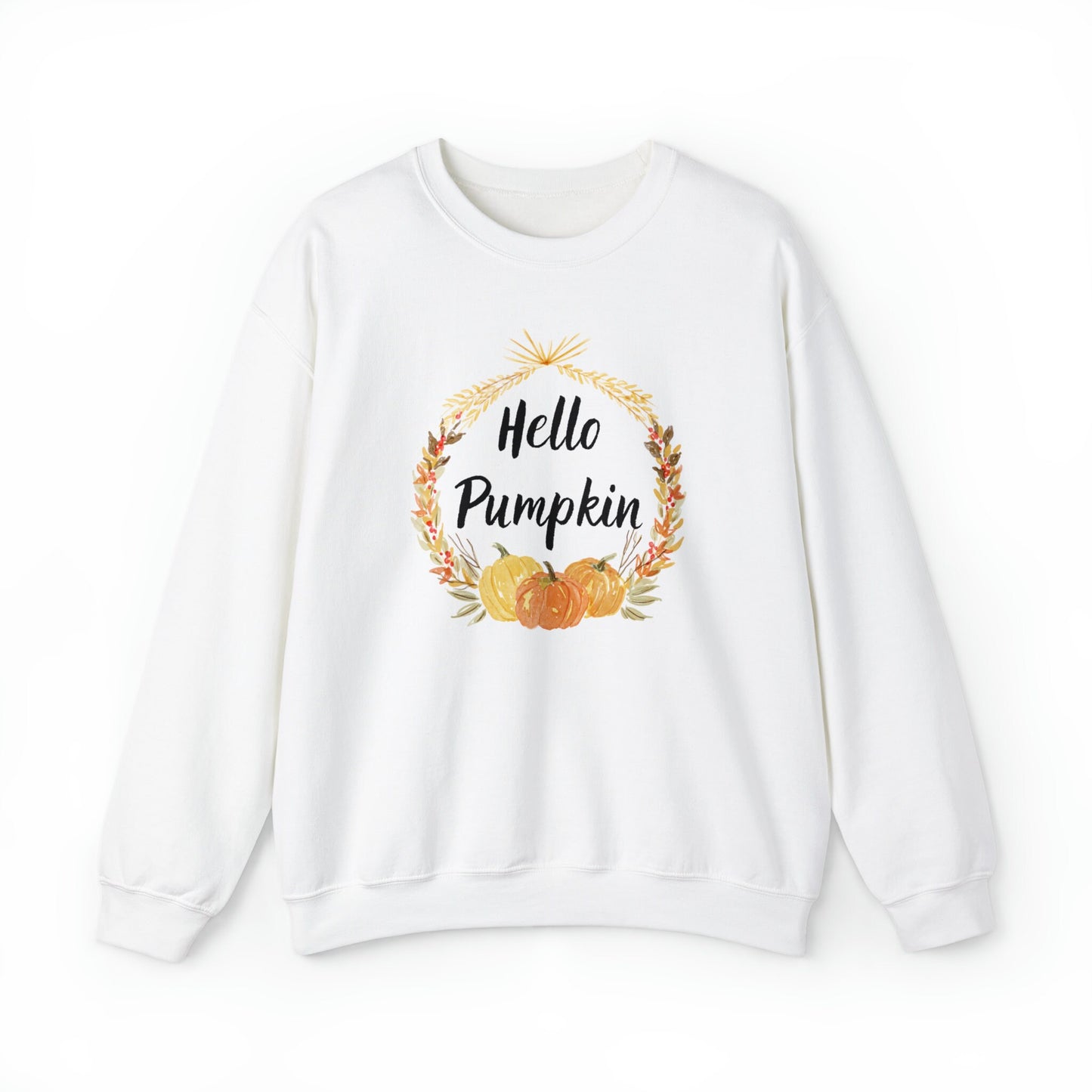 Hello Pumpkin Sweatshirt, Autumn Sweatshirt, Fall Aesthetic Sweatshirt, Long Sleeve Sweatshirt