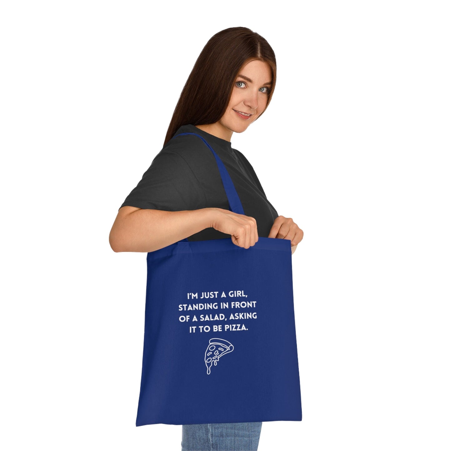 Funny Slogan Cotton Tote Bag, Im Just A Girl, Tote Shopping Bag