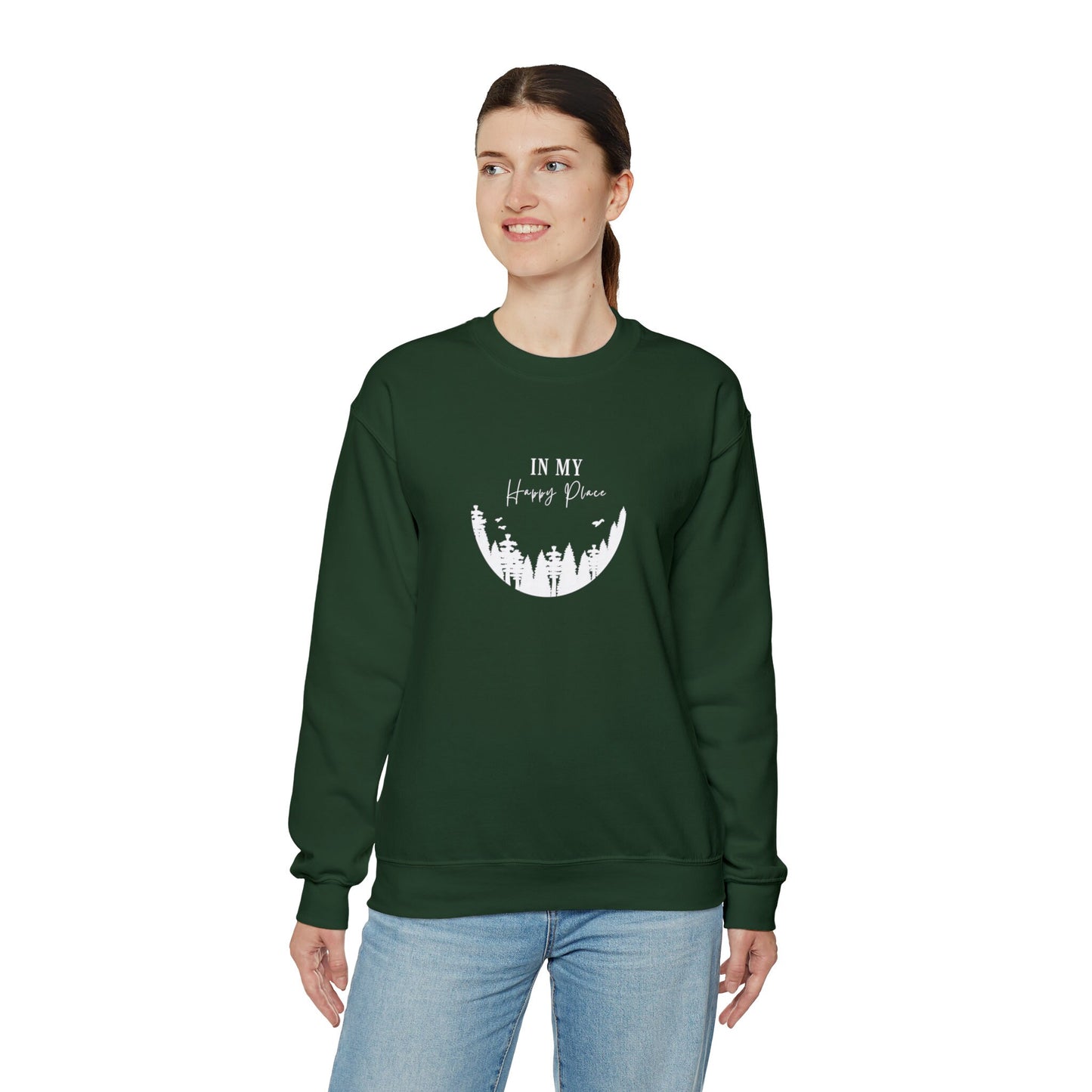 Fall In My Happy Place Sweater, Camping Sweater, Autumn Sweatshirt, Winter Sweater