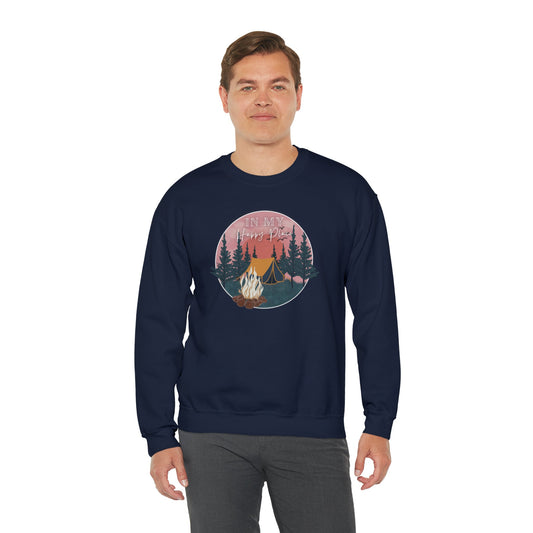 Camping In My Happy Place Sweater, Colourful Sweater, Fall Sweater, Autumn Sweatshirt EUR