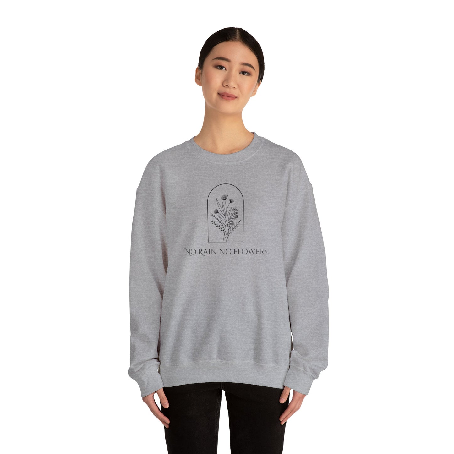 Wildflower No Rain No Flowers Sweatshirt, Floral Crewneck Sweatshirt, Floral Jumper