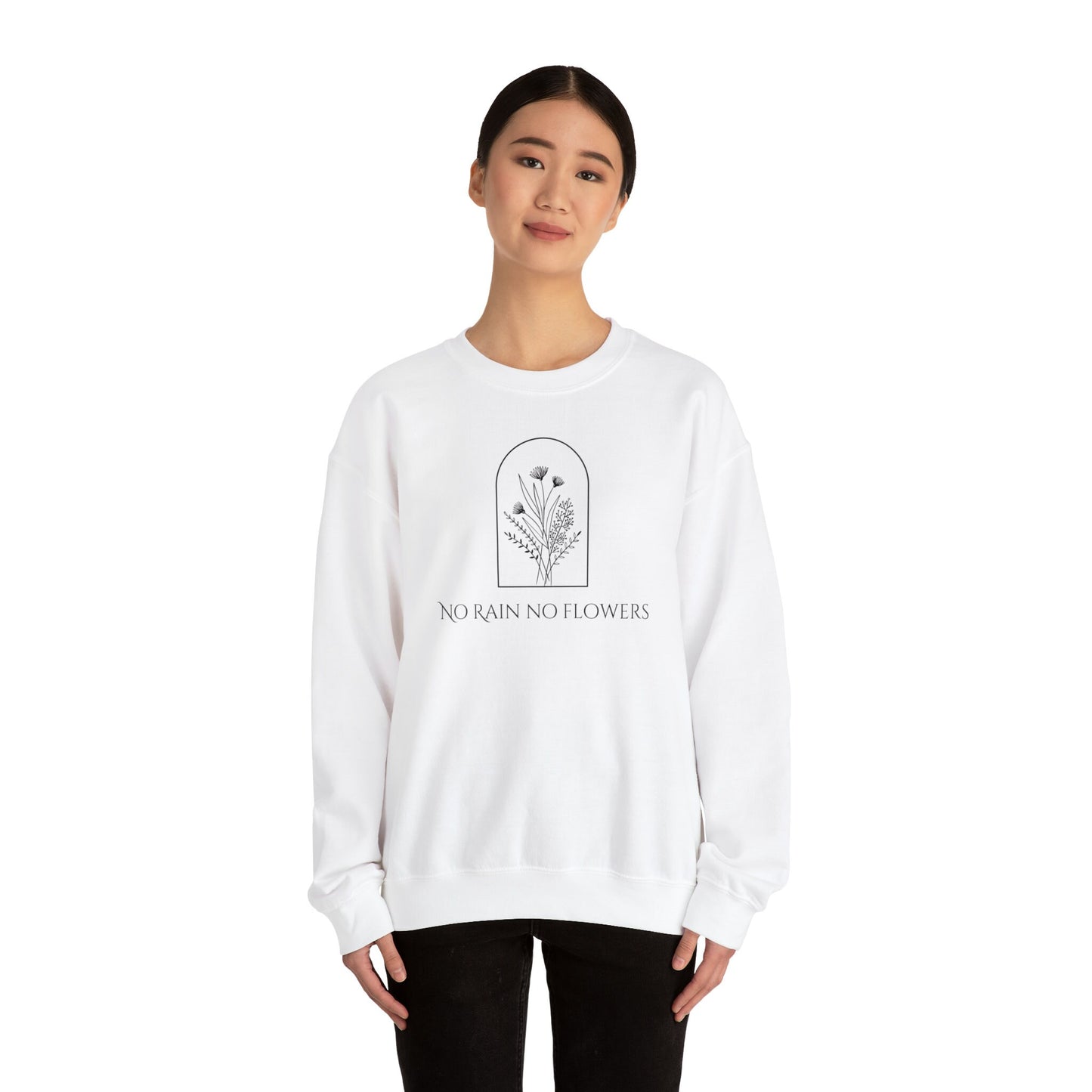 Wildflower No Rain No Flowers Sweatshirt, Floral Crewneck Sweatshirt, Floral Jumper EUR