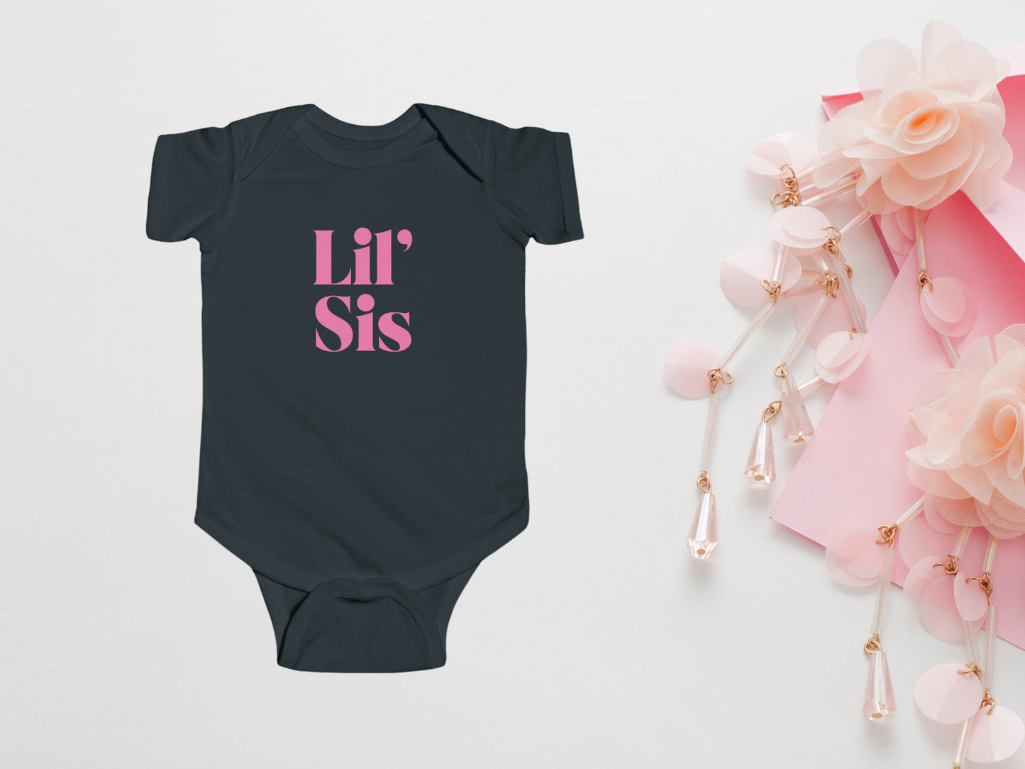 Lil Sis Baby Onesie, Cute Retro Jersey Bodysuit, Lil Sis Baby Onesie EUR