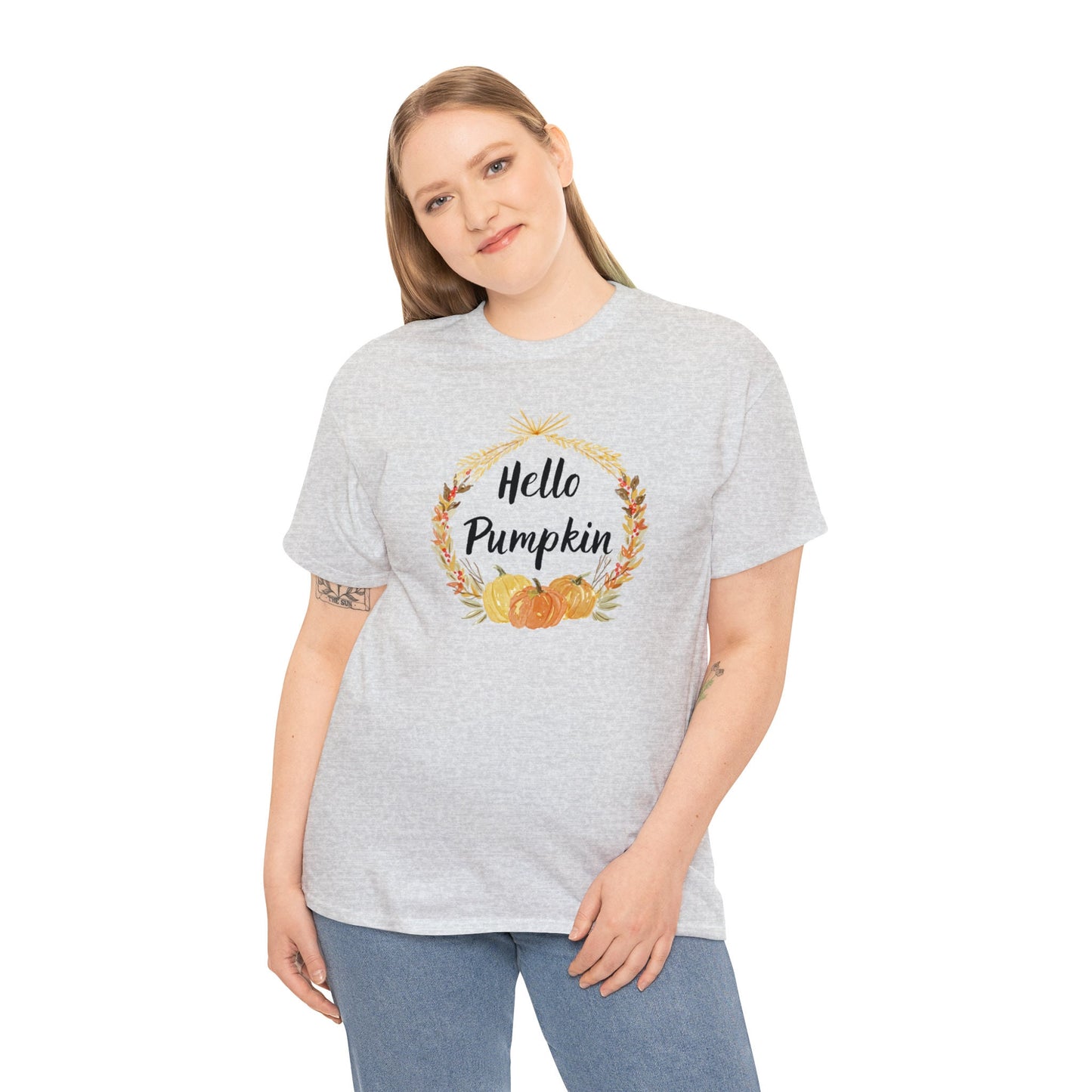 Hello Pumpkin T-shirt, Autumn T-shirt, Fall Aesthetic Shirt, Short Sleeve T-shirt