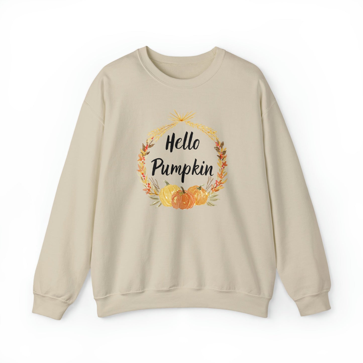 Hello Pumpkin Sweatshirt, Autumn Sweatshirt, Fall Aesthetic Sweatshirt, Long Sleeve Sweatshirt