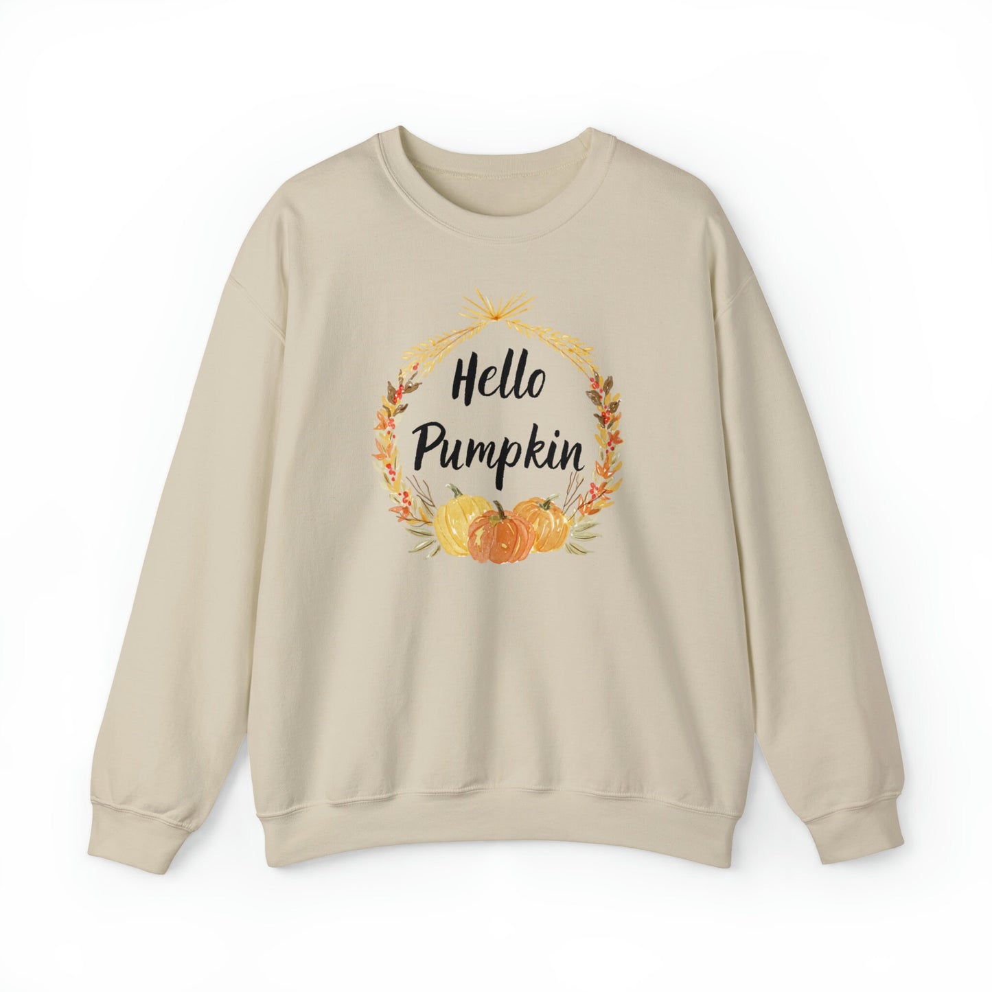 Hello Pumpkin Sweatshirt, Autumn Sweatshirt, Fall Aesthetic Sweatshirt, Long Sleeve Sweatshirt EUR