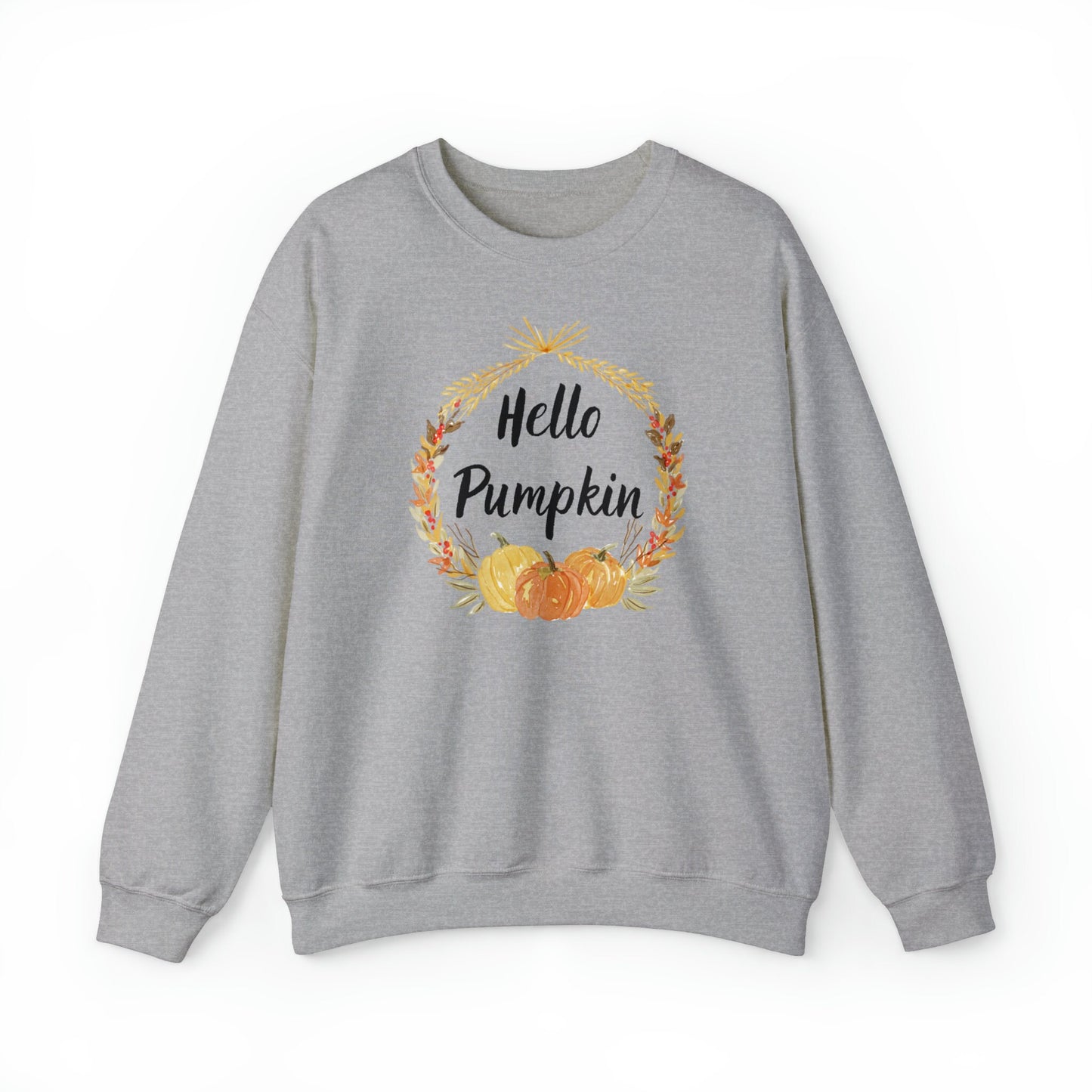 Hello Pumpkin Sweatshirt, Autumn Sweatshirt, Fall Aesthetic Sweatshirt, Long Sleeve Sweatshirt EUR