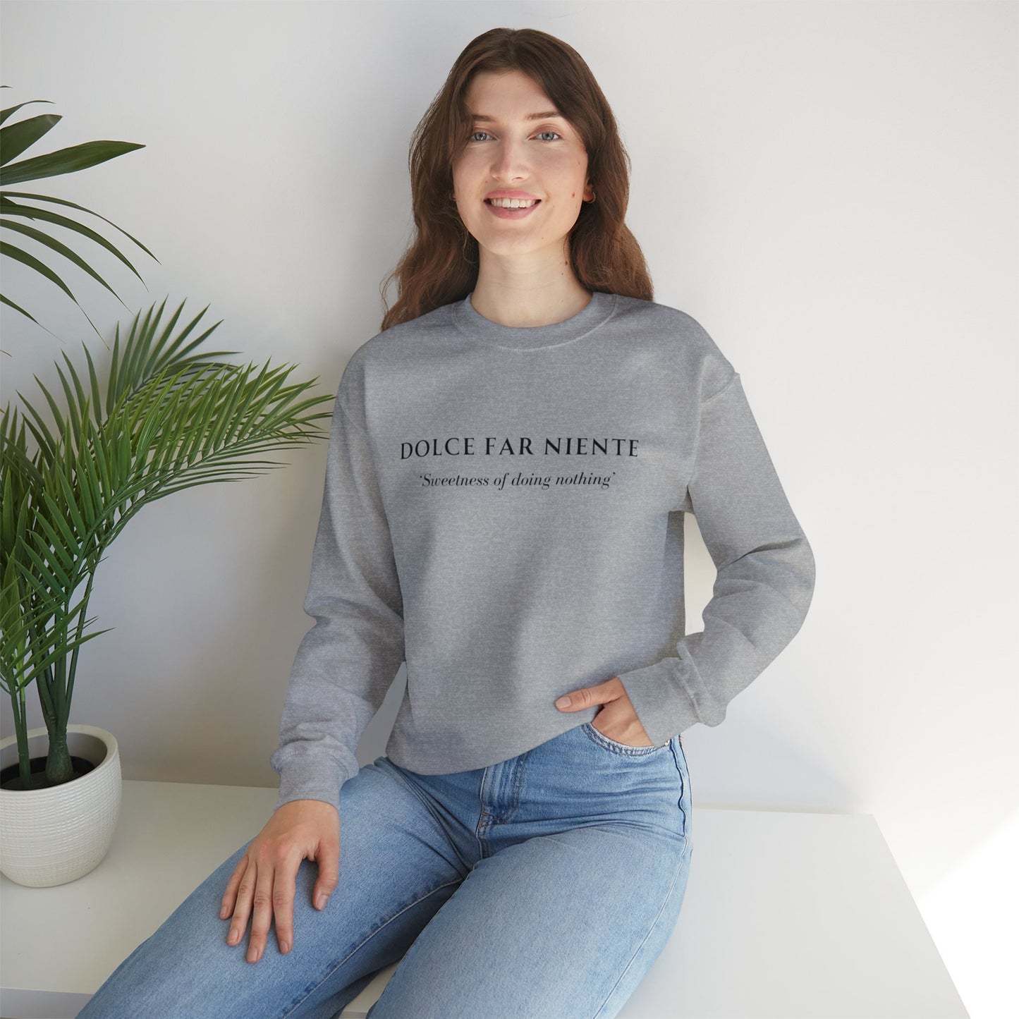 The Sweetness Of Doing Nothing, Cosy Sweater, Slogan Sweatshirt, Unisex Sweatshirt EUR