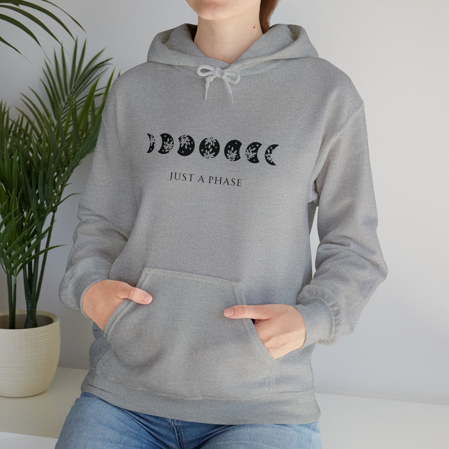 Moon Phases Sweater, Just A Phase Hoodie, Autumn Hooded Sweatshirt, Winter Sweater EUR