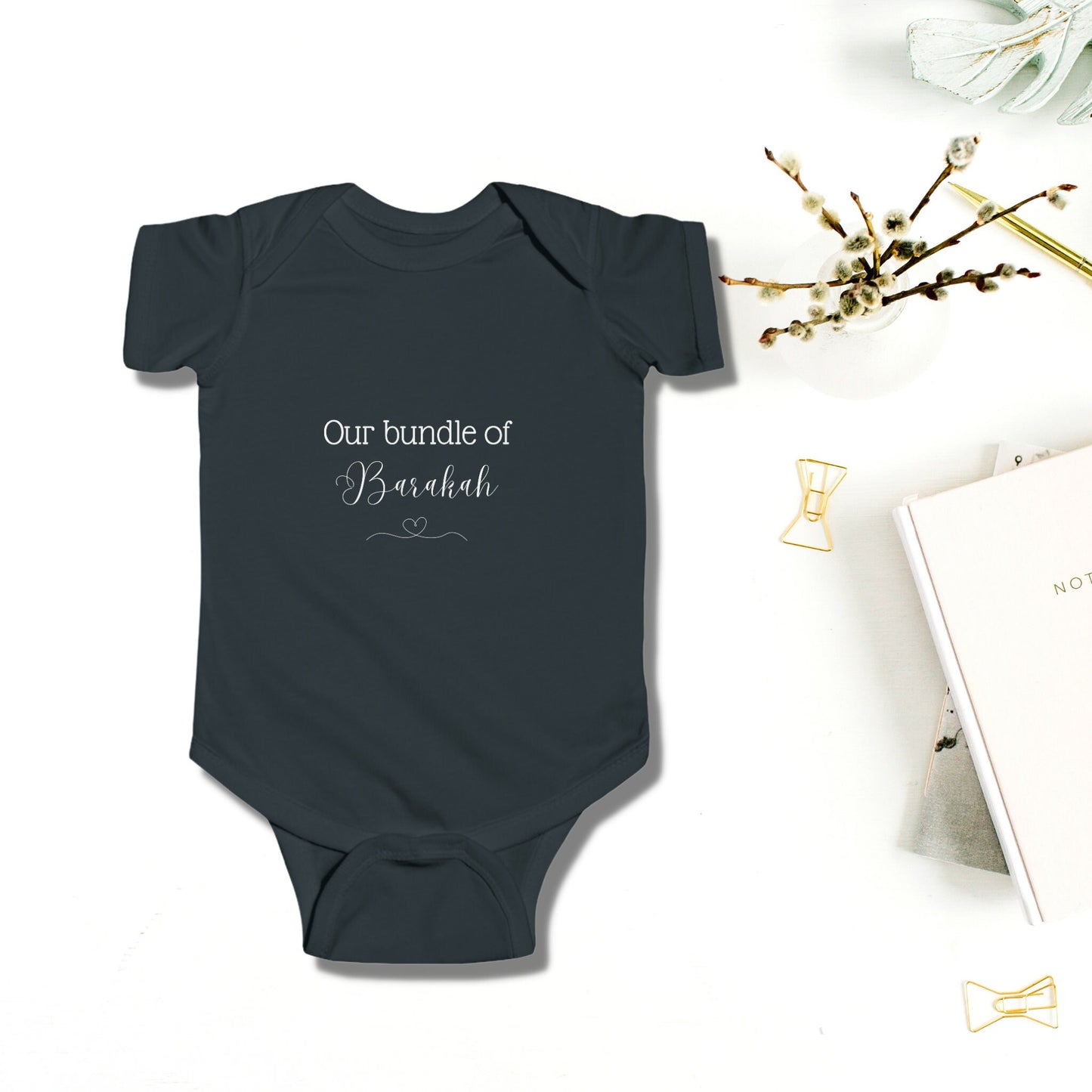 Bundle of Barakah Baby Onesie, Cute Jersey Bodysuit, Islamic Baby Onesie