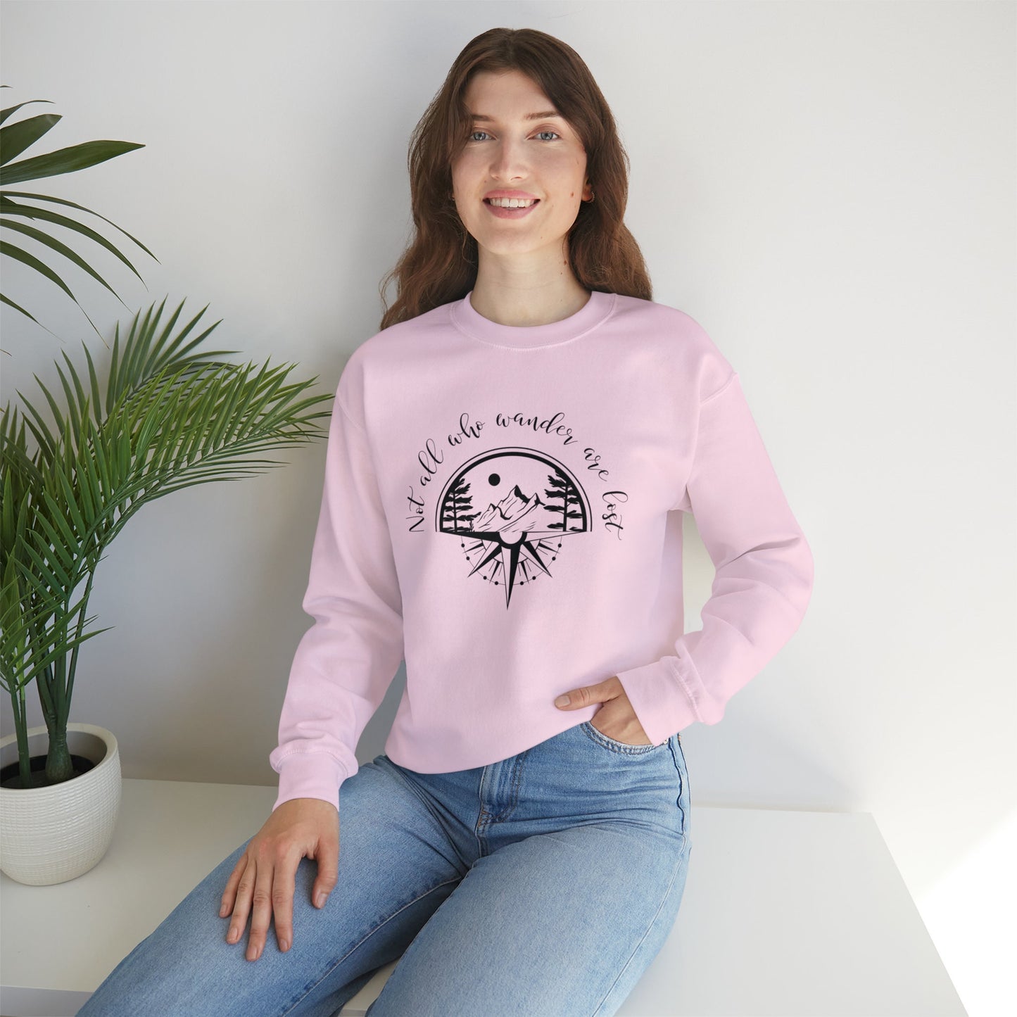 Not All Who Wander Are Lost, Cosy Sweater, Slogan Sweatshirt, Unisex Sweatshirt