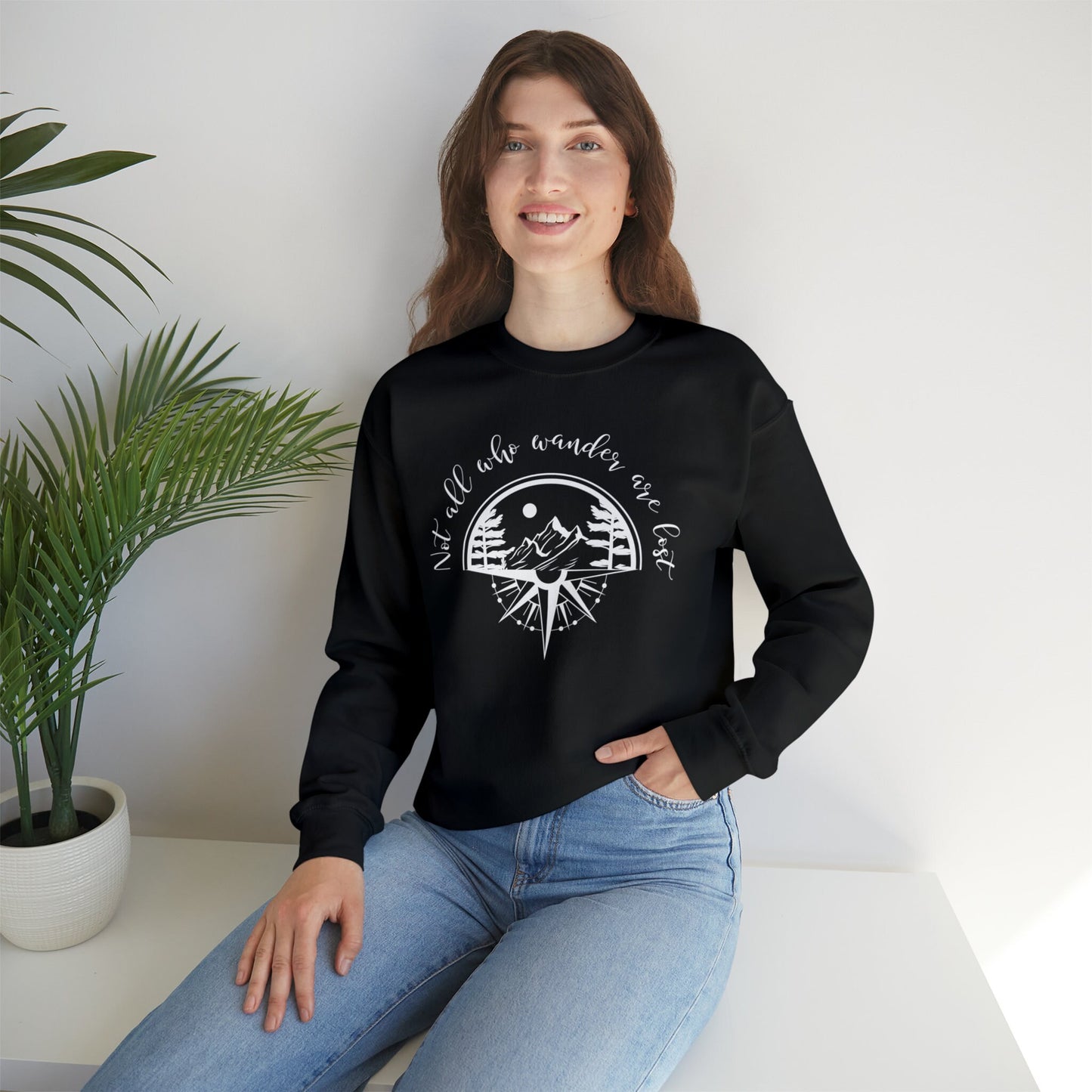 Not All Who Wander Are Lost, Cosy Sweater, Slogan Sweatshirt, Unisex Sweatshirt EUR