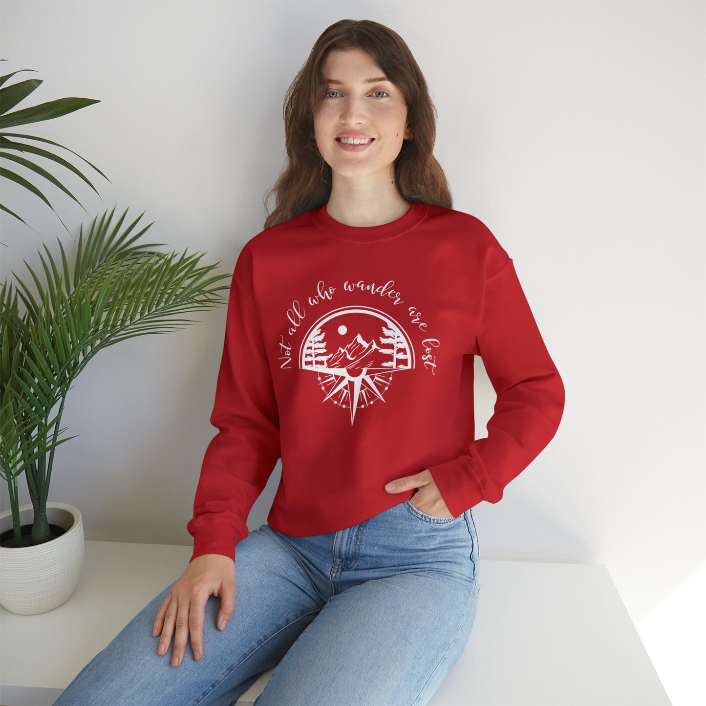 Not All Who Wander Are Lost, Cosy Sweater, Slogan Sweatshirt, Unisex Sweatshirt EUR