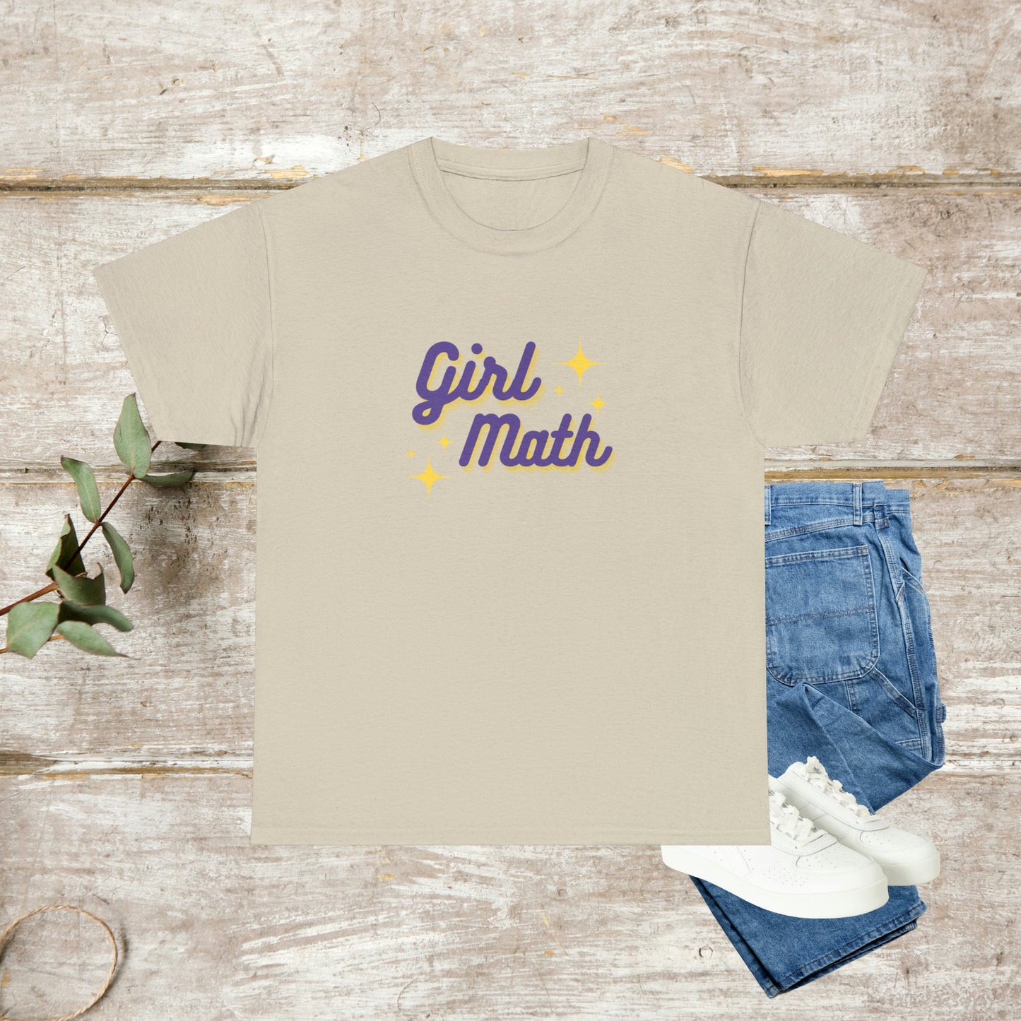 Funny Girl Math T-Shirt, Funny Slogan T-Shirt, Unisex Heavy Cotton T-Shirt