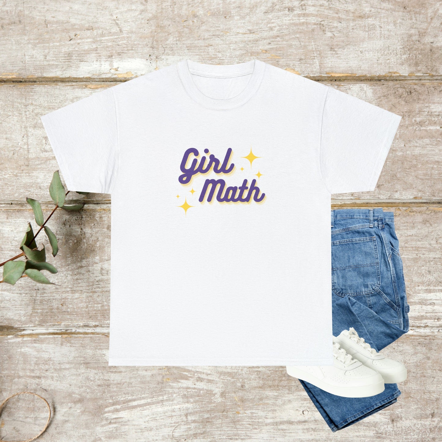 Funny Girl Math T-Shirt, Funny Slogan T-Shirt, Unisex Heavy Cotton T-Shirt