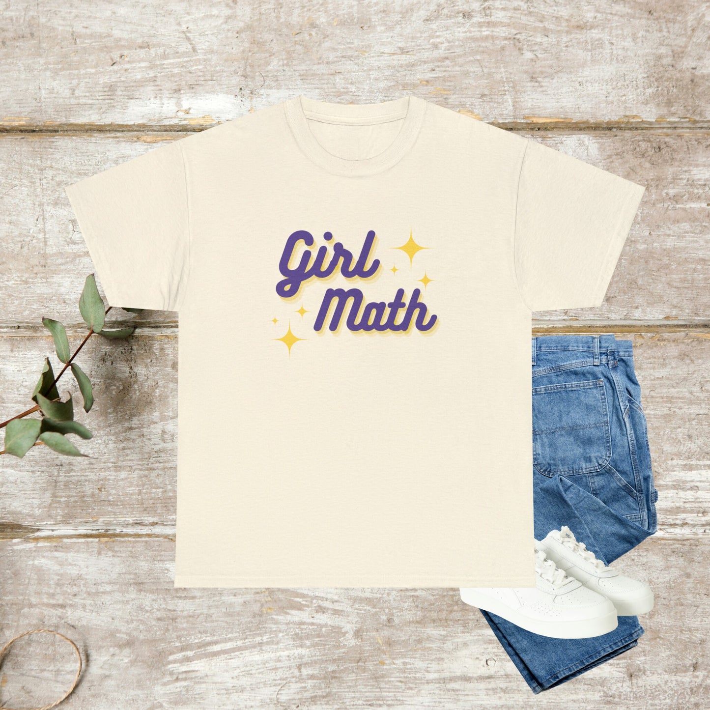 Funny Girl Math T-Shirt, Funny Slogan T-Shirt, Unisex Heavy Cotton T-Shirt EUR