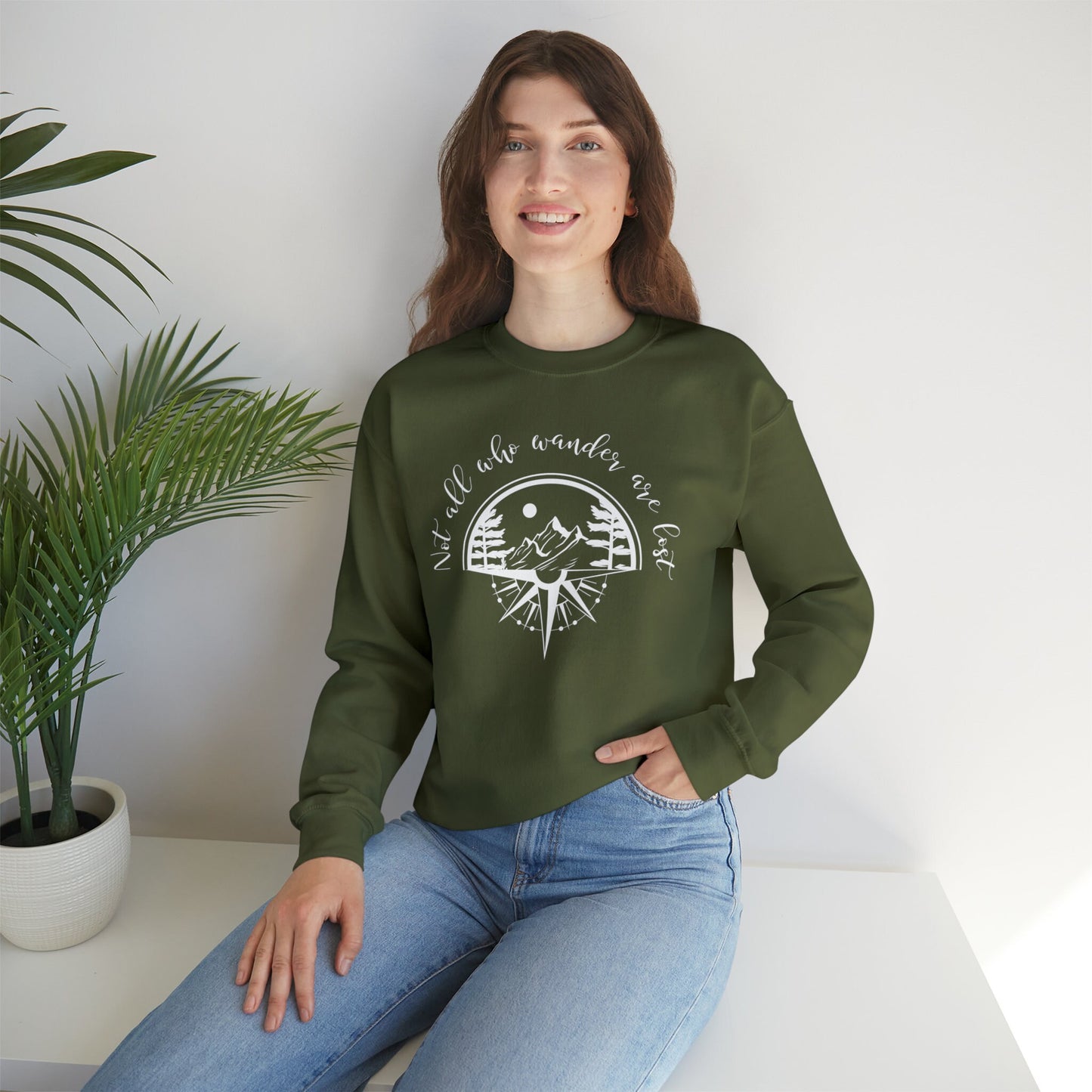 Not All Who Wander Are Lost, Cosy Sweater, Slogan Sweatshirt, Unisex Sweatshirt EUR