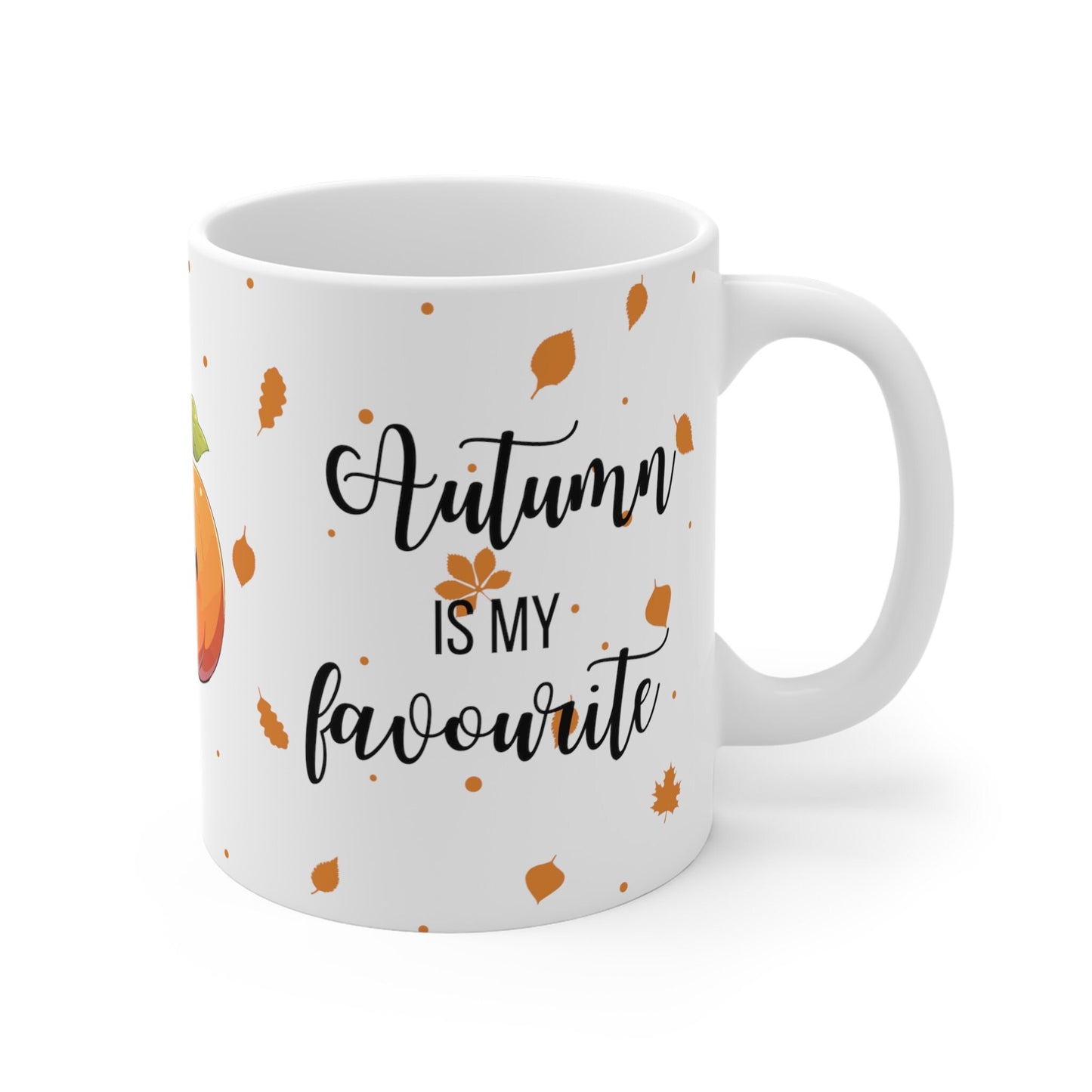 Cute Autumn Is My Faourite Tea Mug, Slogan Tea Mug, Ceramic Mug