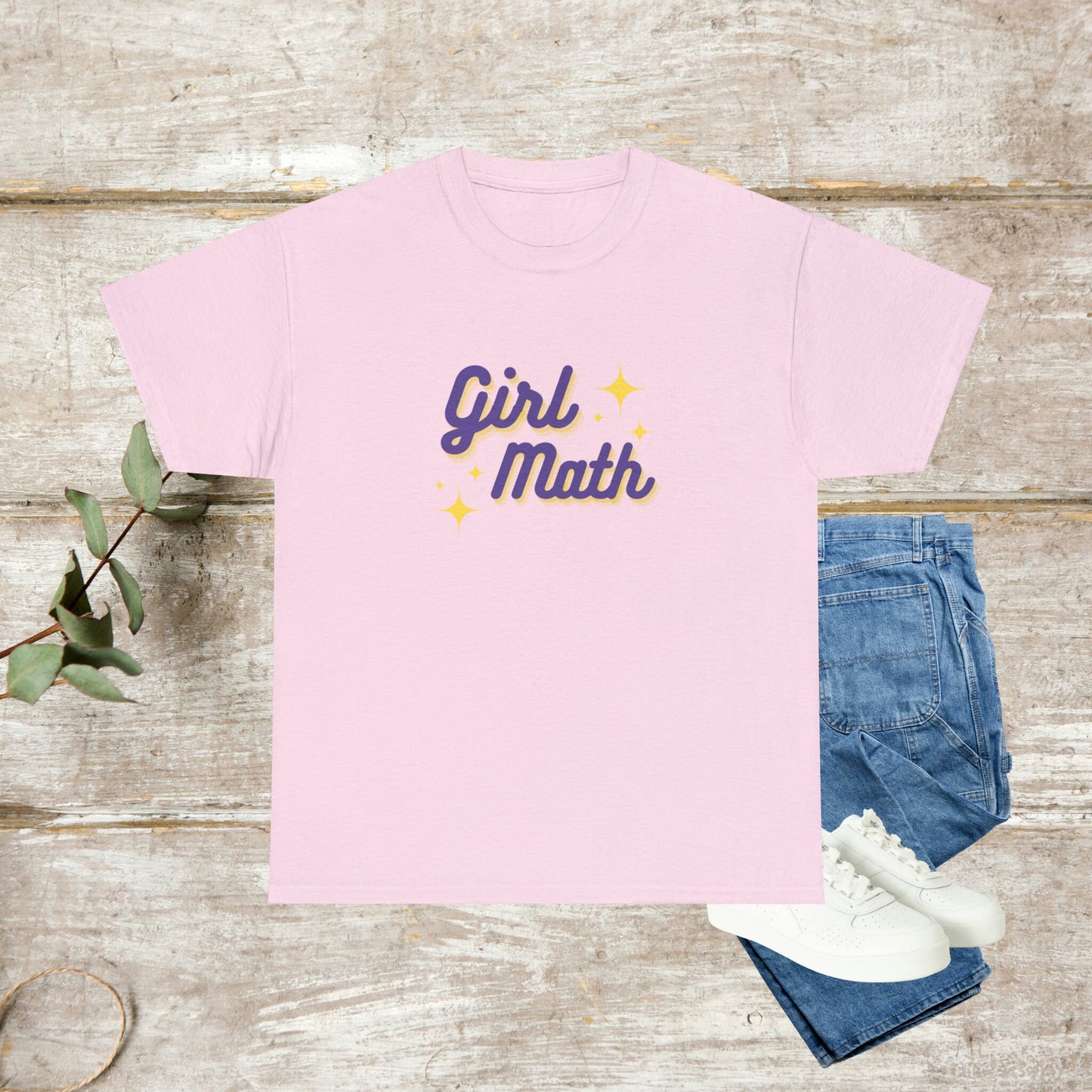 Funny Girl Math T-Shirt, Funny Slogan T-Shirt, Unisex Heavy Cotton T-Shirt