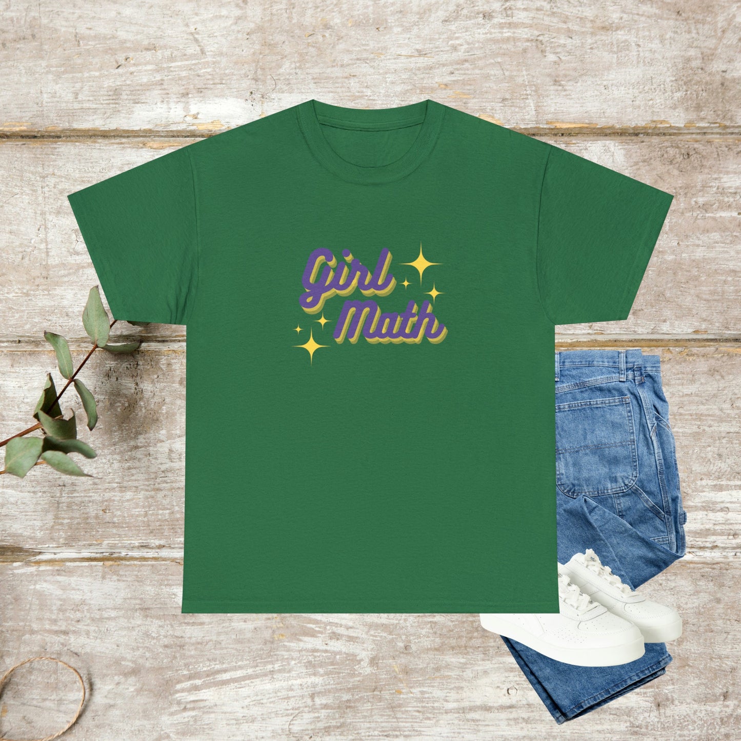 Funny Girl Math T-Shirt, Funny Slogan T-Shirt, Unisex Heavy Cotton T-Shirt