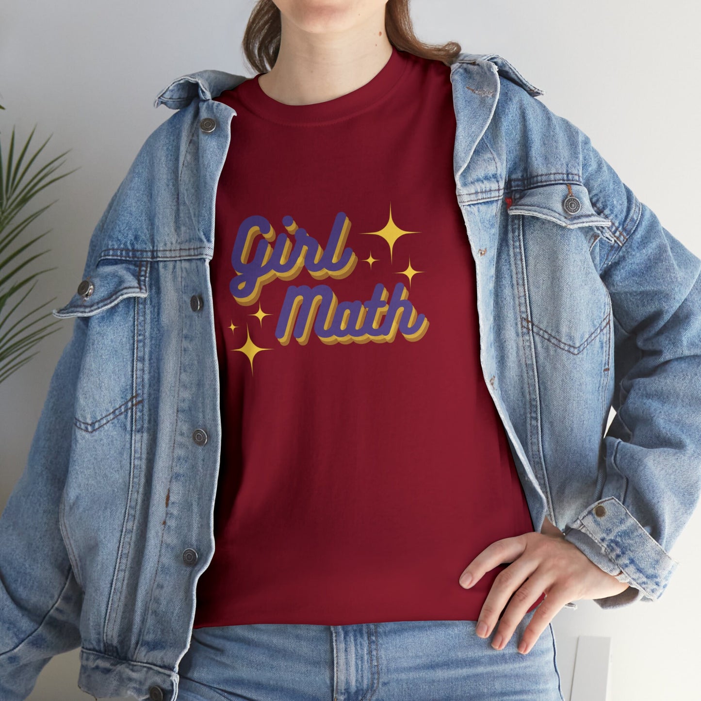 Funny Girl Math T-Shirt, Funny Slogan T-Shirt, Unisex Heavy Cotton T-Shirt