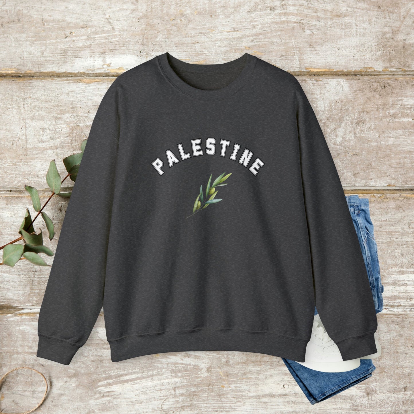 Palestine Sweatshirt, Olive Branch Sweatshirt, Palestine Aesthetic, Unisex Sweatshirt EUR